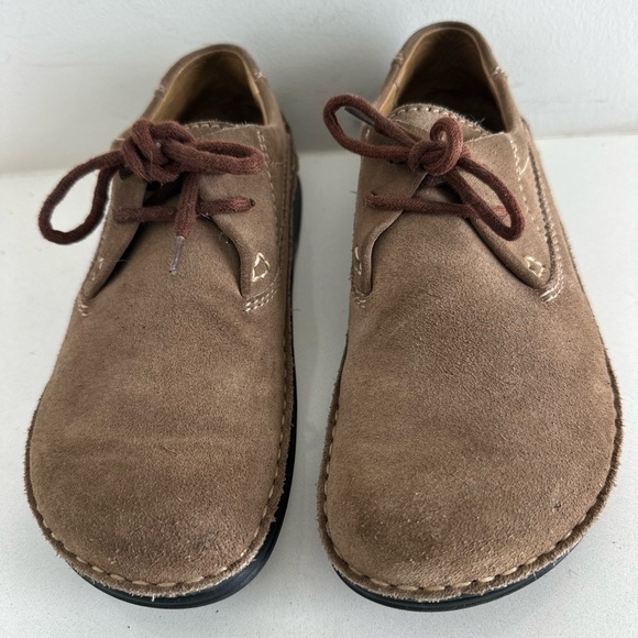 BIRKENSTOCK MENS EU 42 US 9 BROWN NUBUCK LEATHER COMFORT SHOES OXFORDS main image 7